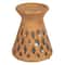 Hello Honey® 6.5" Terra Cotta Debossed Candle Pillar Holder